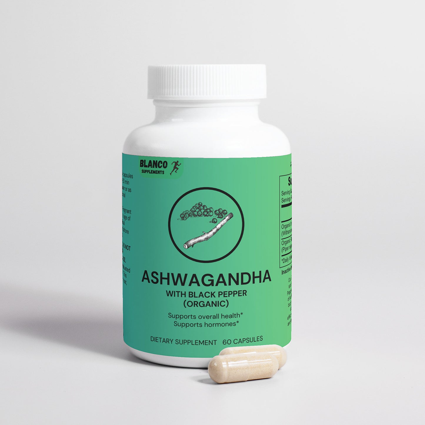 Cápsulas orgánicas de Ashwagandha