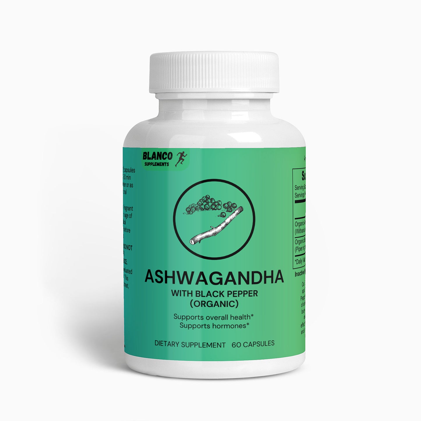 Cápsulas orgánicas de Ashwagandha